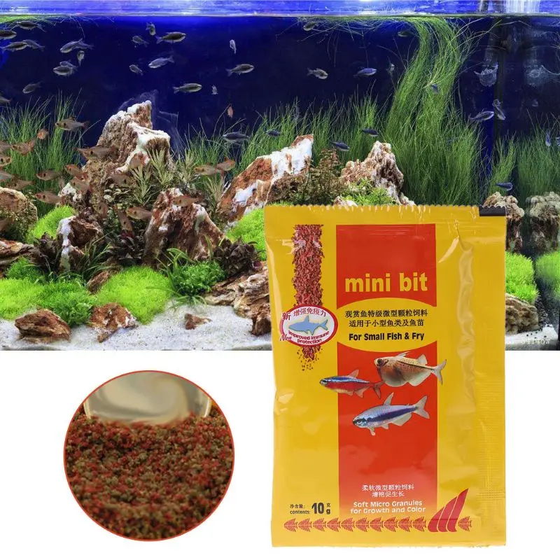 Аквариумная маленькая Рыбная еда Bettas тропическая Золотая рыбка здоровые товары для кормления