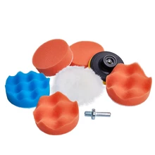 8 шт./лот полировочная подушка набор резьбы 3 дюйма автомобильная полировальная подушка набор для полировального станка и сверла адаптер M10 аксессуары для электроинструментов