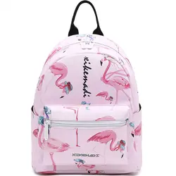Принт Фламинго из искусственной кожи для девочек-подростков рюкзаки модный бренд ноутбук Молодежный мальчик Школьный рюкзак женский