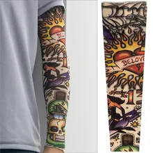 1 шт. Модный рукав с татуировками высокие эластичные уличные Поддельные рукава для татуировки для рук спортивные велосипедные рукава