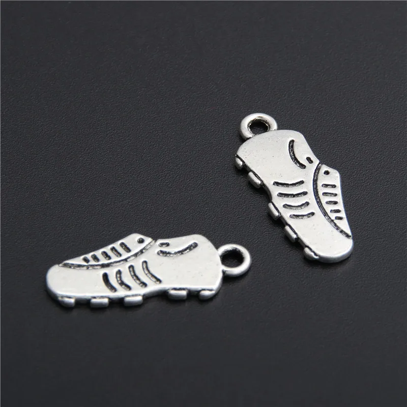 

8pcs Antique Silver Football Soccer Shoes Charms Diy Handmade Jewelry Findings Accessories A2772