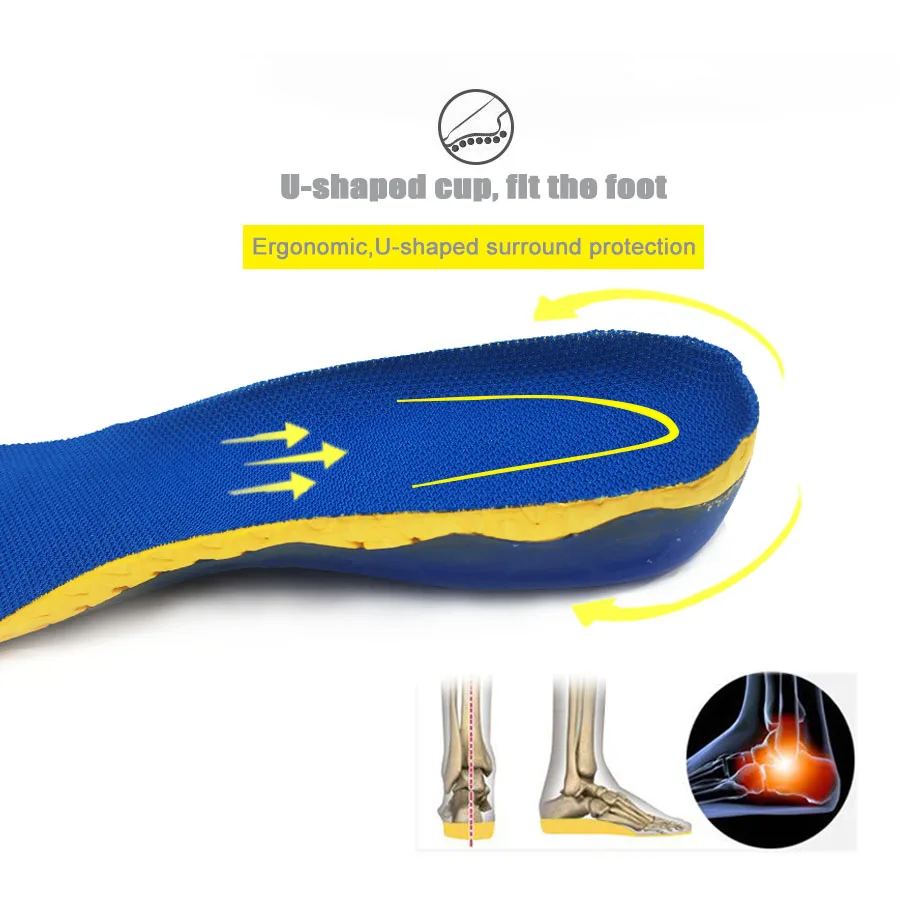 Unisex Insoles For Shoes Super Shock Absorbant Spring Sports Insole Foot Pain Relieve Shoe Insole For Men and Women Shoe Pad