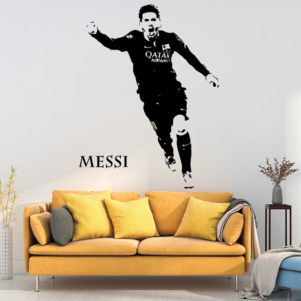 

Modern Messi football Self Adhesive Vinyl Waterproof Wall Art Decal For Kids Rooms Wall Decoration