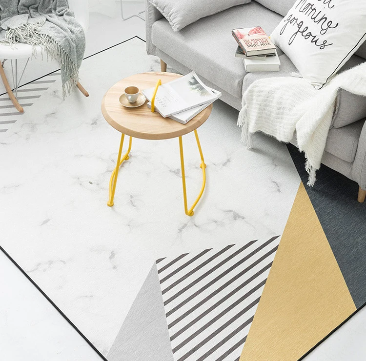 

Danish morocco Living room Carpet geometric WHITE grey yellow Indian plaid Rug bohemia stripe Modern Mat design Nordic style