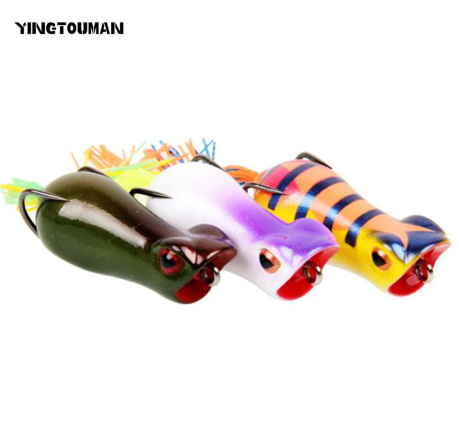 YINGTOUMAN 2Pcs/Lot Wave-climbing Frog Black fish Special Kill Bait Hitting Water Shape Lure Bite Resistance | Спорт и развлечения