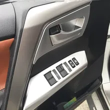 Car Styling Per Toyota RAV4 2014 15 16 17 2018 ABS Porta Finestra Sollevatore Regolatore Bracciolo Manopola Pulsante di Accessori Trim auto di Copertura