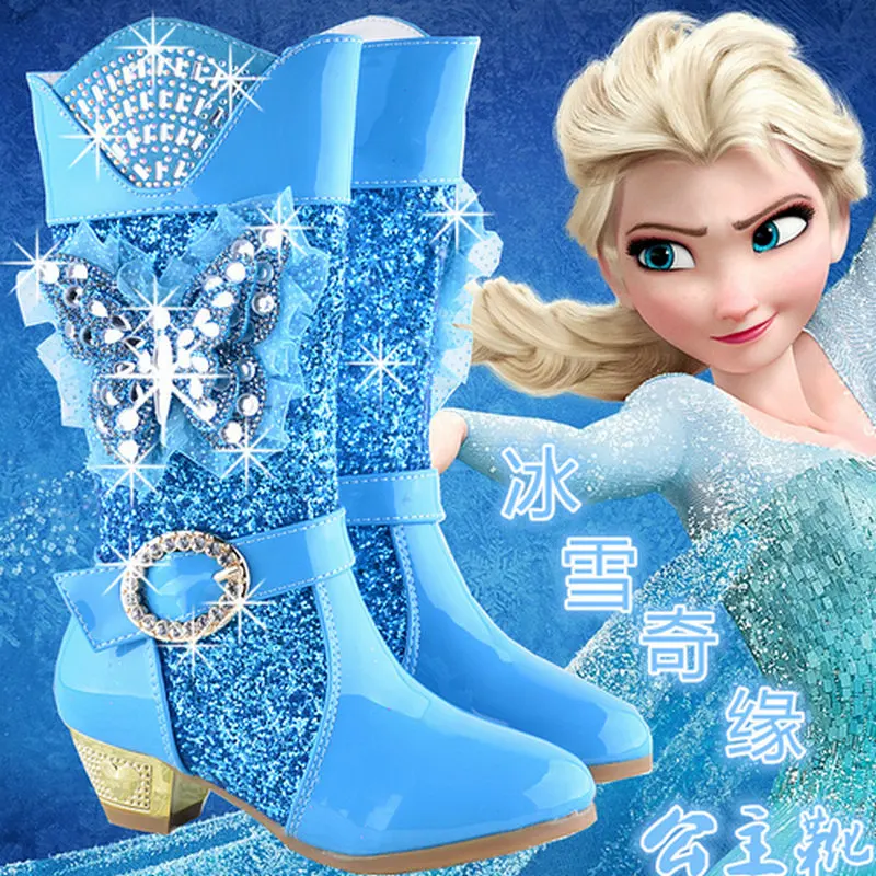 

Winter Girls Children kids Martin boots High Heel Boots Children Princess Boots Fashion Girls Party Shoes Cosplay Dress Shoes