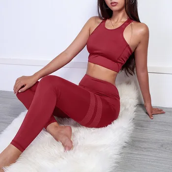 

Women Set Sport Suit Clothes Sports Bra+Yoga Pants Wear For Women Sportswear Woman Gym Fitness Clothing Sexy Yoga Set Tracksuit