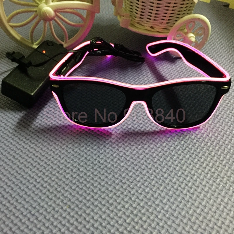 Черные линзы EL Led очки светящиеся Подарки Светодиодные Солнцезащитные очки Рождество Хэллоуин вечерние подарки z15