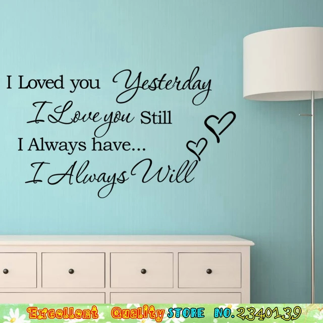 Aliexpress Buy Romantic Words Quote Wall Stickers Waterproof Aliexpress Buy Romantic Words Quote Wall Stickers Waterproof