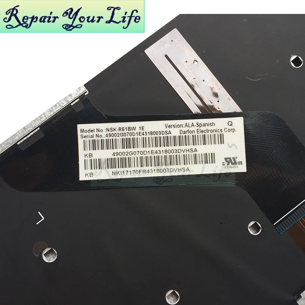 Ремонт клавиатуры ноутбука NO: 49002G070D1E4318003DSA для Аккумулятор для ноутбука Nitro VN7-791G VN7-791G-54MT с подсветкой LA