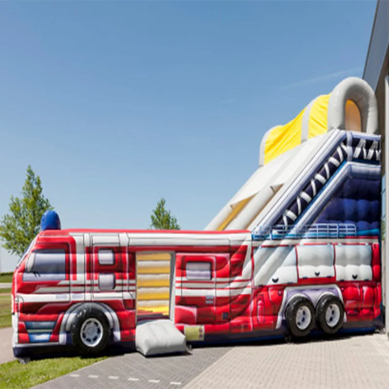 Большие надувные слайд с Firetruck Тема/надувной батут|inflatable slide|large inflatable slideslide |