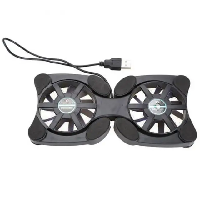New USB Cooling Fan Mini Octopus Cooler Pad Quiet Stand Double Fans For Notebook Laptop 2