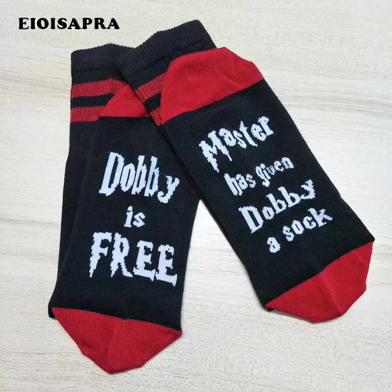 

[EIOISAPRA]"Master Has Given Dobby A Socks" Creative Letter Pattern Funny Socks Novelty Hip Hop Socks Men Harajuku Unisex Sokken