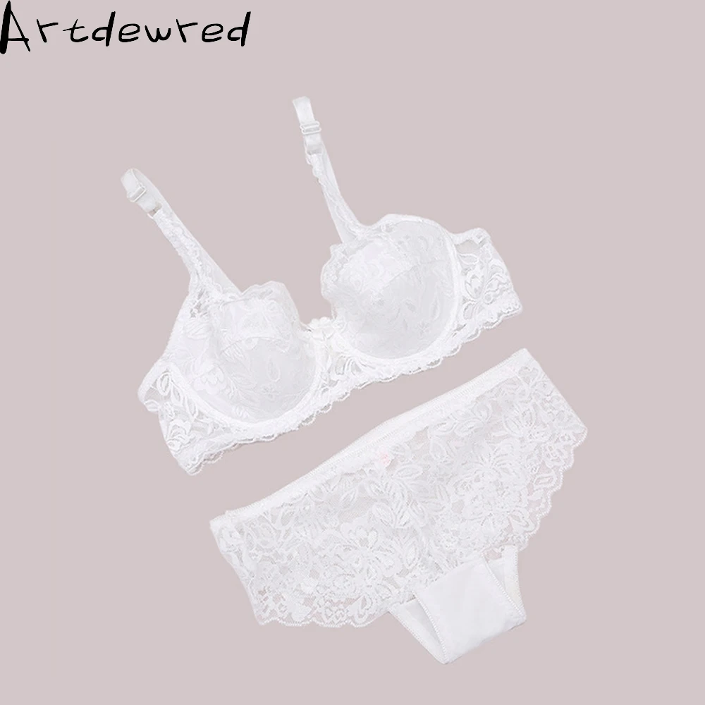  New Arrival Sexy Comfortable Lace Bra Briefs Set Luxury Transparent Ultra Thin Woman Bra Set Sexy G