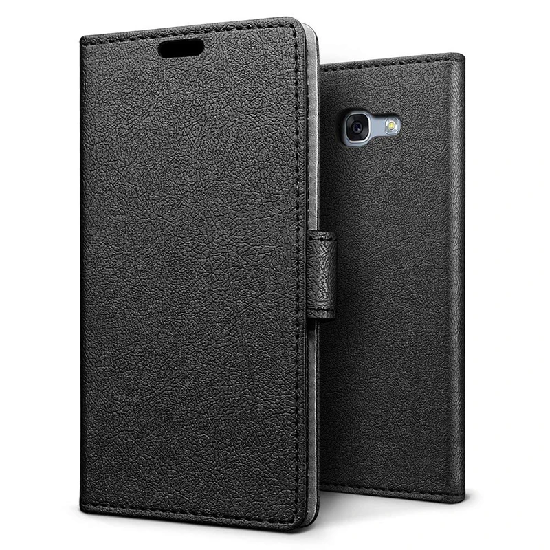 

Luxury Flip Leather Case For Samsung Galaxy S8 S9 plus Note 9 Cover For Plain Magnetic Closure Coque For Samsung Galaxy A5 2017