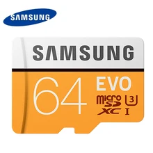 Samsung U3 Memory Card 64GB R100M/s SDXC Micro SD card Class10 UHS-I Flash Card Memory Cards Microsd for Tablet Smartphone