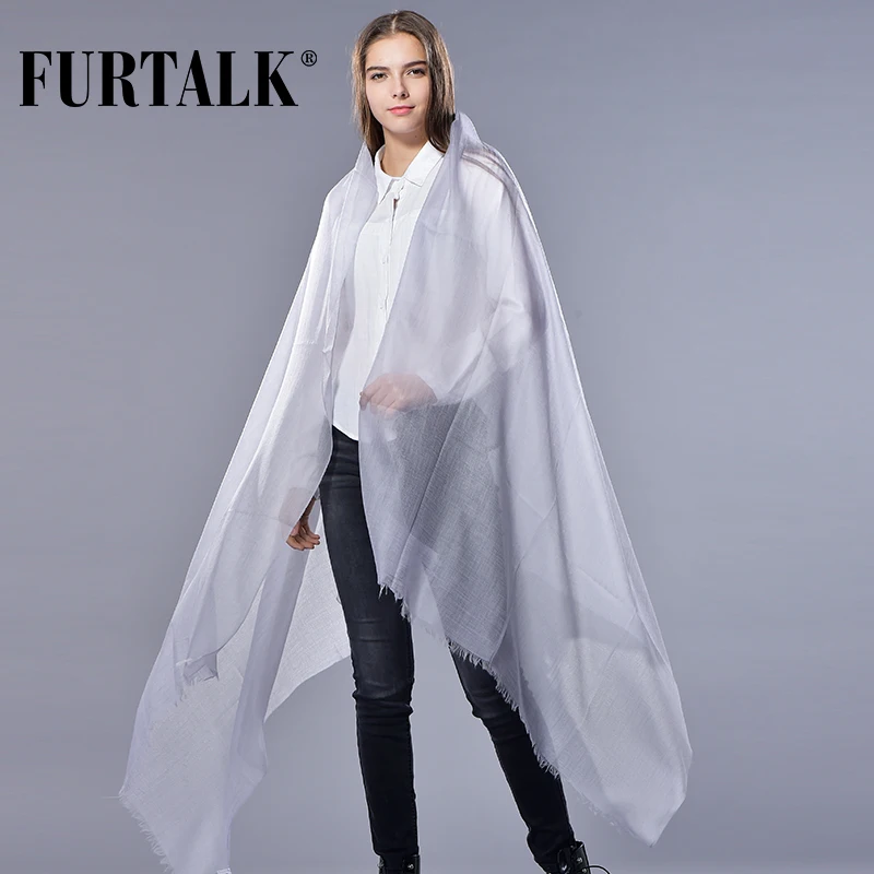 FURTALK 100% Кашемир Шарф Плед Роскошные Женщины Весна Длинный Платок Кашемира