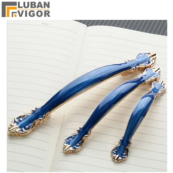 

Mediterranean blue amber handle,European classical,Zinc Alloy ,for drawer Furniture Wardrobe door cupboard,Furniture Handle,Knob