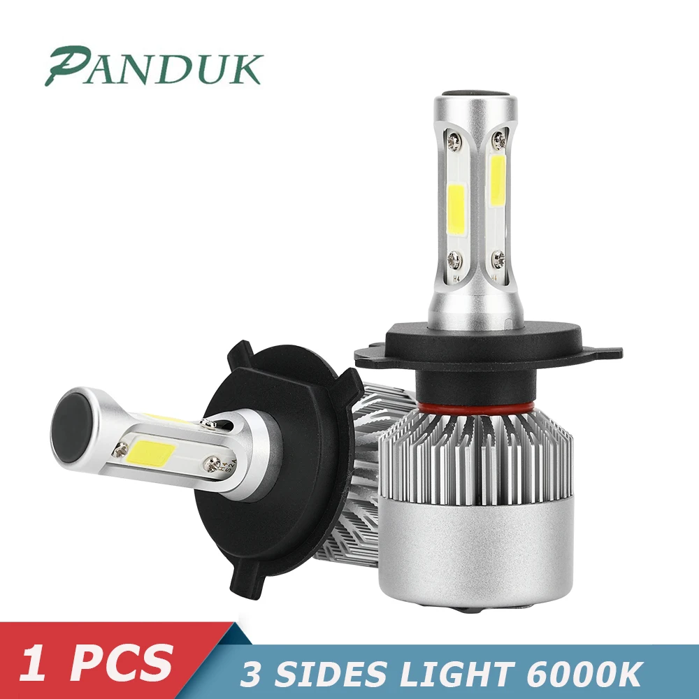 PANDUK 1 шт. H7 H11 H1 H3 9005 9006 по технологии COB светодиодный головной светильник лампы H4