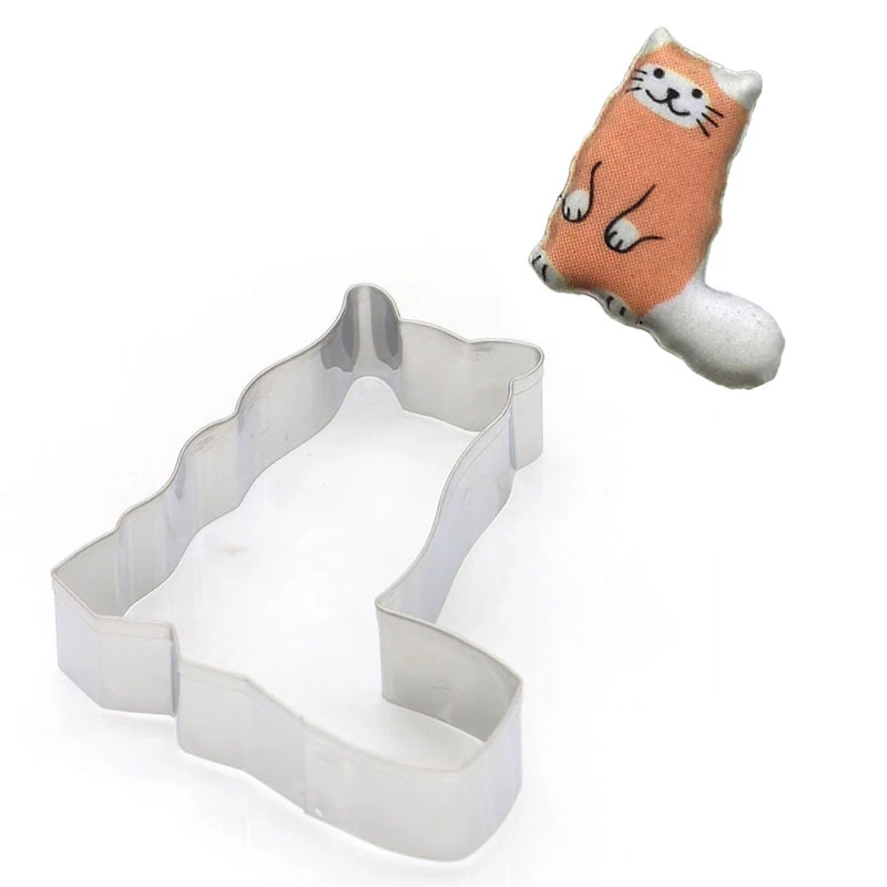 

1X Stainless Cute Cat Cookie Cutter Mold Cake Fondant Biscuit Baking Tool New