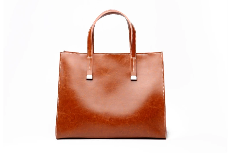 2018 new fashion genuine leather handbags wax shoulder tote bag luxury handbags women bags designer bolsa feminina