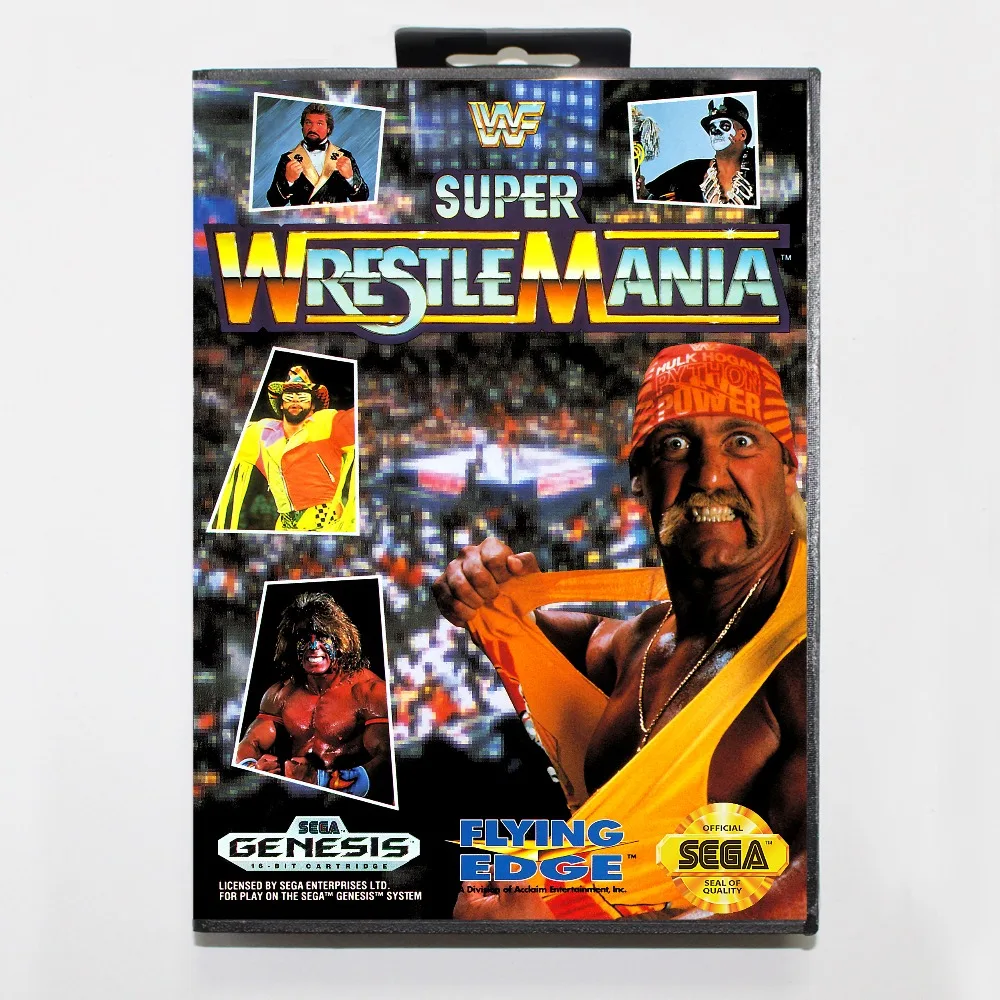 

WWF Super Wrestle Mania 16 Bit MD Game Card Include Retail Box For Sega Genesis & Mega Drive