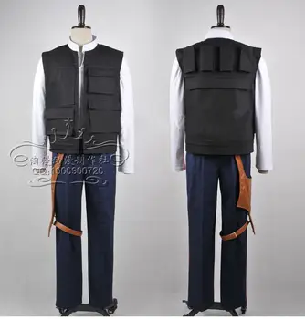 

Free shipping Star Wars Han Solo Costume Movie Cosplay Costume for men