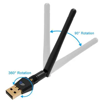 

1200Mbps Wireless USB Wifi Adapter, AC1200 Dual Band 2.4GHz/300Mbps+5GHz/867Mbps,802.11 ac/a/b/g/n High Gain Antenna Network L