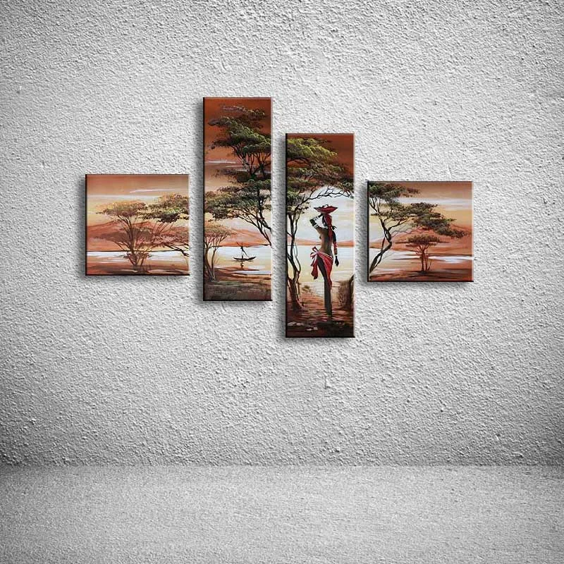 

handmade oil painting on canvas modern Africa Landscape Painting Best Art oil painting original directly from artist AR-018