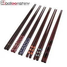 BalleenShiny японская Сакура ручной работы деревянные палочки для еды натуральный экологически чистый бамбук многоразовые палочки для еды набор ценных подарков посуда