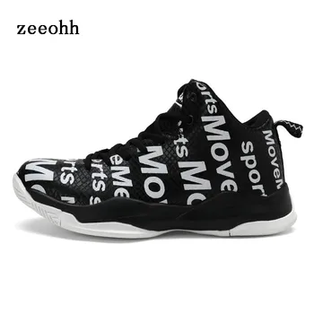 

zeeohh Autumn And Winter MD Soles Anti-slip Basketball Shoes Personalized Letters Printed Sports Shoes Men's Outdoor Sneaker