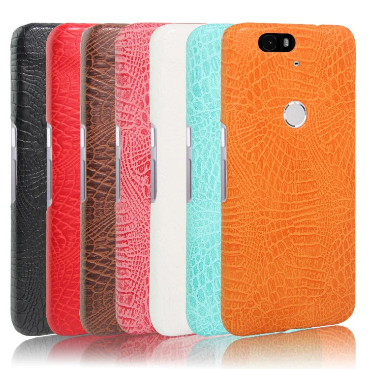 

MXHYQ luxury leather+PC crocodile pattern back cover case for HUAWEI nexus 6p for phone cases cover