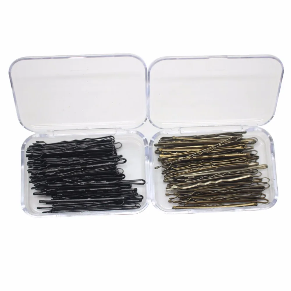 60 Pcs/Box Black /Brown Daily Use Bobby Pins Classic Simplicity Hair