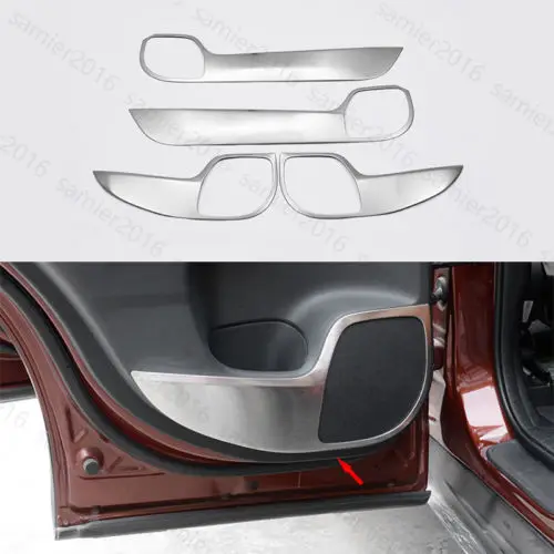 

4x Stee Door Kick & Speaker Protection Panel Cover Trim For Honda CRV CR-V 12-16
