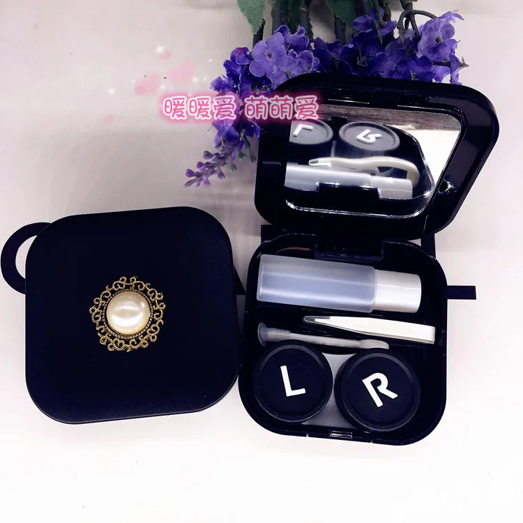 LIUSVENTINA DIY Сплав милый Драгоценный Камень футляр для контактных линз контактные