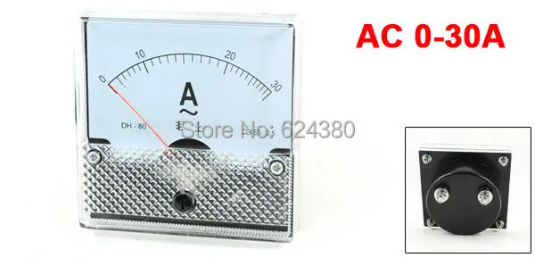

DH80 AC 0-30A 5A 10A 20A 50A Analog Ammeter Panel AMP Current Meter Gauge DH-80 Amperemeter