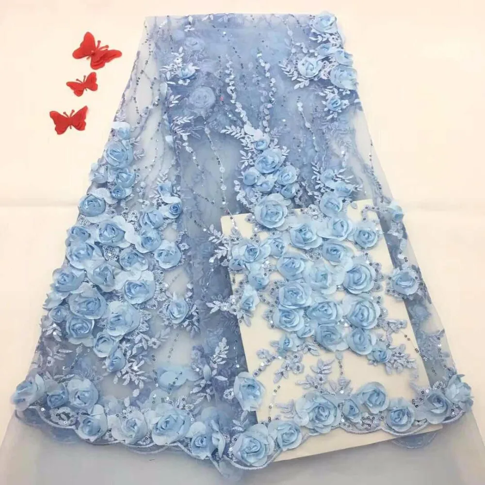 

Hot Sale french lace 5yards/lot cheap african sequins lace fabric white 3D sequins high quality african tulle lace fabric green(