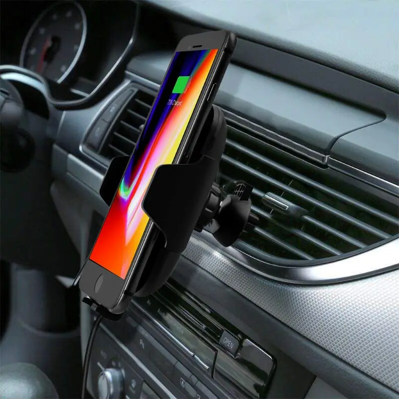 

Smart Automatic Infrared Sensor Car Air Vent+Suction Holder Wireless Charger For iPhone Samsung Huawei Android smartphones