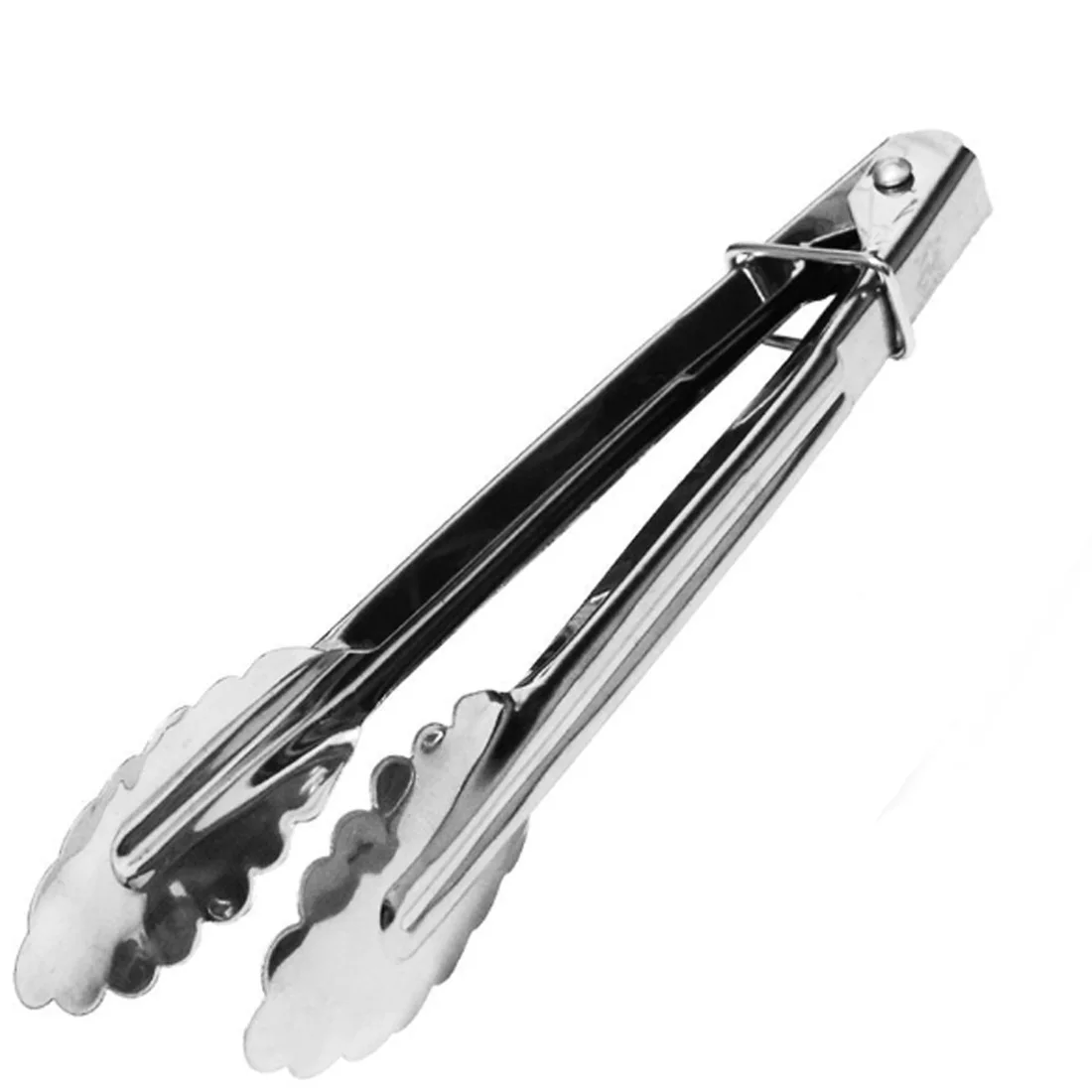 1pc Stainless Steel Salad Tongs BBQ Kitchen Cooking Food Serving