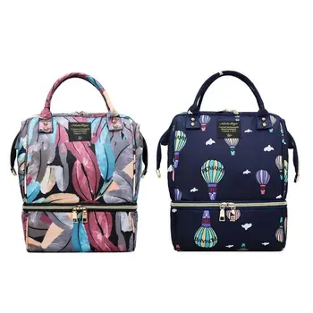

Waterproof Mummy Maternity Printed Diaper Bag Large Nursing Travel Backpack Nursing Bag Baby Care For Dad and Mom