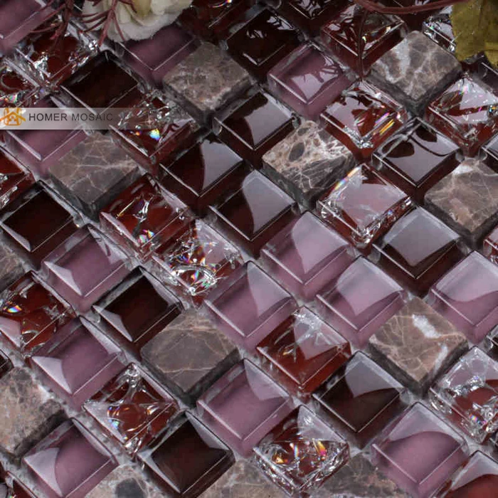 Achetez en gros violet carreaux de verre dosseret en ligne à des ... Dosseret Couleur désign