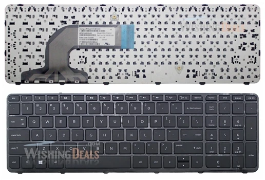 NEW US black Keyboard with Frame for HP 776778 001 749022