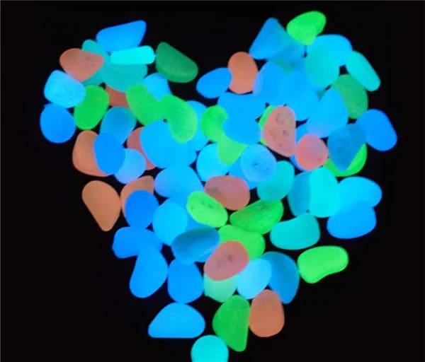 Colorful Artificial Luminous Stones 50pcs Garden Pebbles - 4