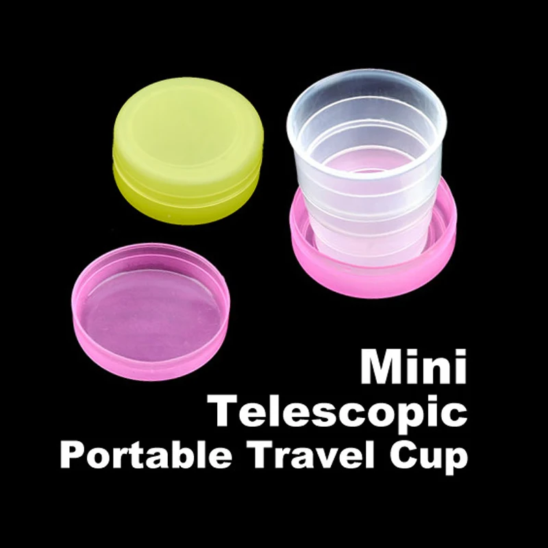 

Newly Wholesale Folding Portable Collapsible Plastic Cups Telescopic Cups Camping Hiking Drinkware