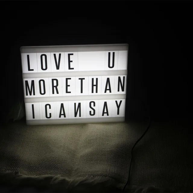 Us 195 A5 3 Baris Led Cinema Lightbox Dengan Surat Untuk Dekorasi Rumah Dengan 85 Huruf Diy Puzzle Kotak Bioskop Lightbox Cahaya Valentine Hadiah