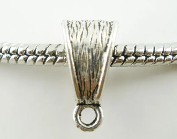 

European Style Bails Beads Triangle Antique Silver 14mm( 4/8") x 7mm( 2/8") , 10 PCs new