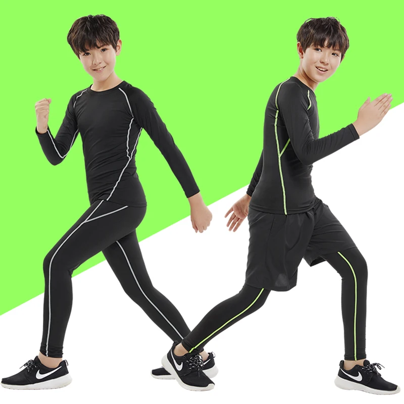 Winter Boys Sport Thermal Underwear Kids Long Sleeved Sports Sets
