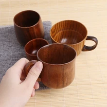 Новые деревянные Чай чашки примитивные ручной работы из натурального дерева Кофе пиво, сок чашка для молока, чая чашка Дизайнерская обувь в стиле ретро
