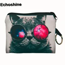 2016 fashion and new brand Girl printing full of personality coins change purse Clutch zipper zero wallet phone key bags gift